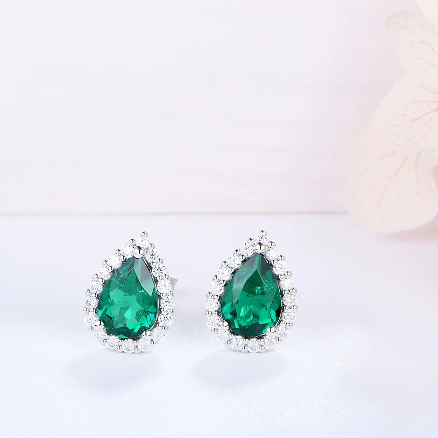 Verdant Radiance Emerald Stud Earrings